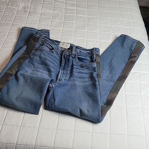 Mcguire ibiza camo stripe damn fine crop jeans size 28 - Picture 2 of 10